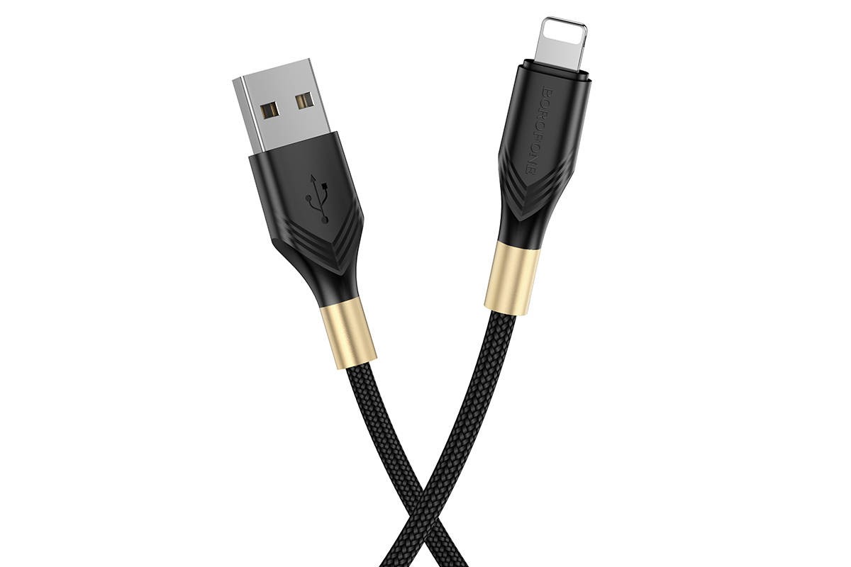 Кабель USB - Lightning BOROFONE BX92 2,4A (черный) 1м