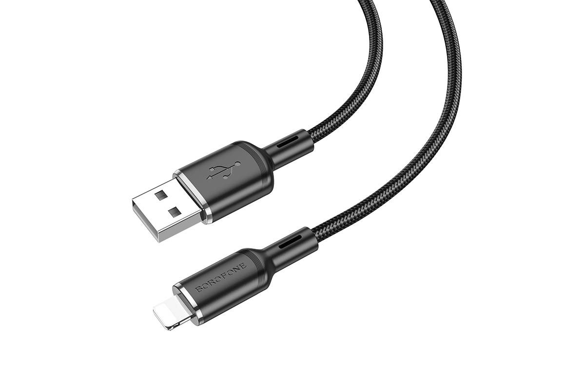 Кабель USB - Lightning BOROFONE BX90 2,4A (черный) 1м