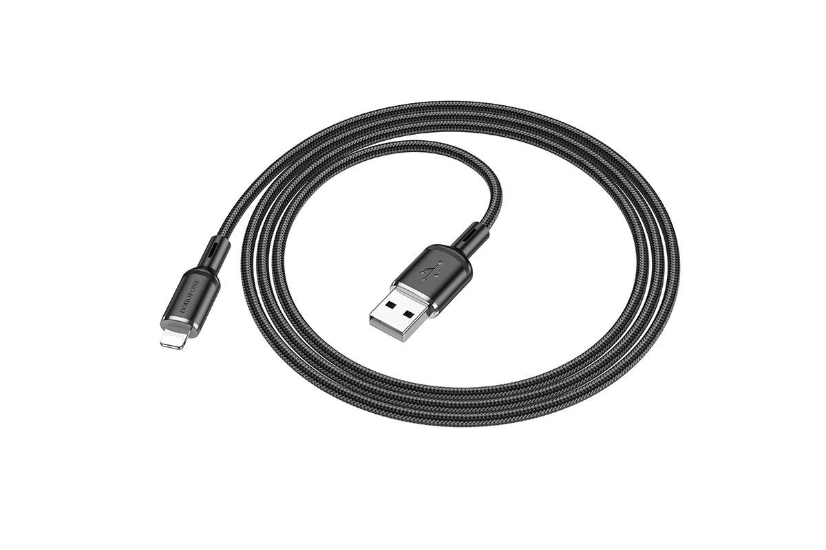 Кабель USB - Lightning BOROFONE BX90 2,4A (черный) 1м