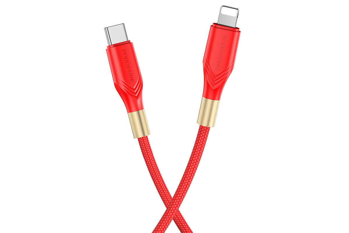 Кабель USB Type-C - Lightning BOROFONE BX92 PD (красный) 1м