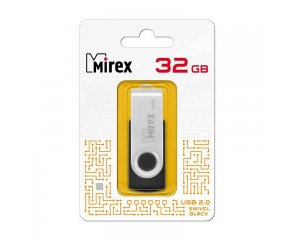 Флешка USB 2.0 Mirex SWIVEL BLACK 32GB (ecopack)