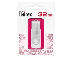 Флешка USB 2.0 Mirex SWIVEL WHITE 32GB (ecopack)