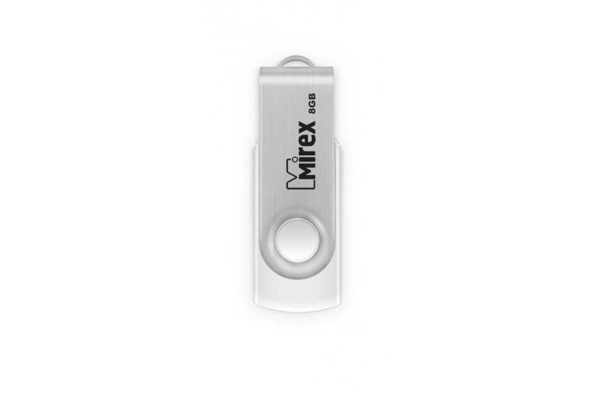 Флешка USB 2.0 Mirex SWIVEL WHITE 8GB (ecopack)