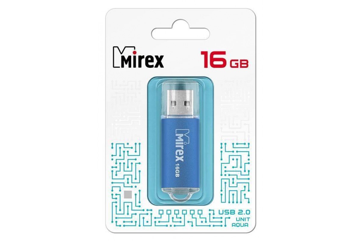 Флешка USB 2.0 Mirex UNIT AQUA 16GB (ecopack)