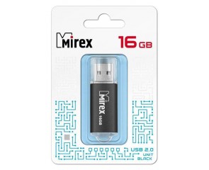 Флешка USB 2.0 Mirex UNIT BLACK 16GB (ecopack)