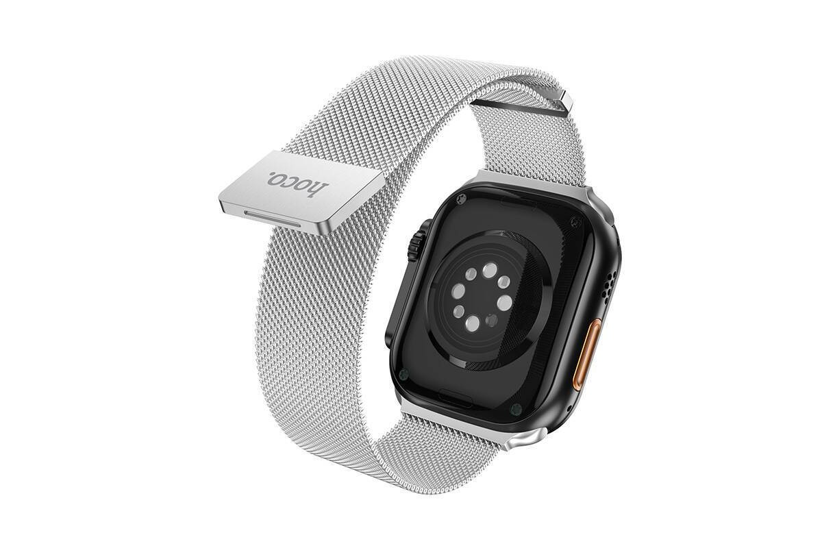 Ремешок для Apple Watch HOCO AS101 Миланский двухсекционный магнитный ремешок с петлей для часов iWatch 38/41/40 мм) серебристый