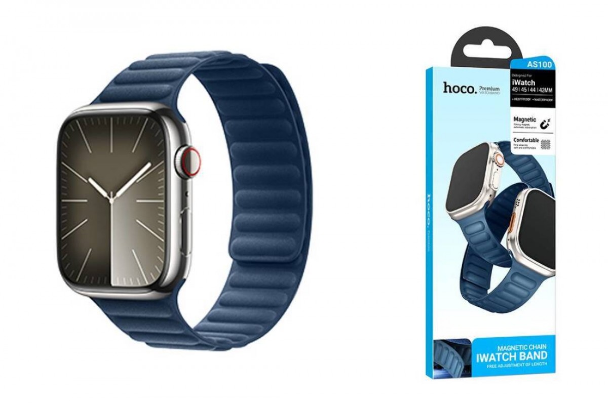 Ремешок для Apple Watch HOCO AS100 Тканый магнитный ремешок для часов iWatch AS100 (38/40/41 мм) синий