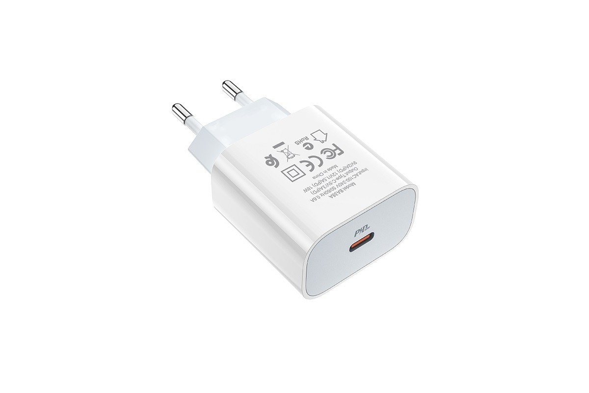 Сетевое зарядное устройство BOROFONE BA38A Speedy charger PD20W port charger белый