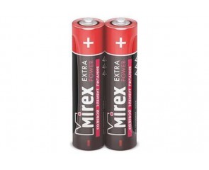 Батарейка солевая Mirex R03 / AAA 1,5V  цена за 2 шт (2/60/2400), shrink (23702-ER03-S2)