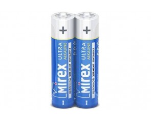 Батарейка алкалиновая Mirex LR03 / AAA 1,5V цена за спайку 2 шт (23702-LR03-S2)