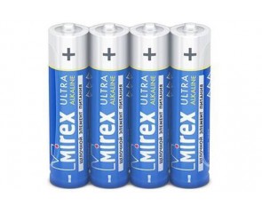 Батарейка алкалиновая Mirex LR03 / AAA 1,5V цена за спайку 4 шт (23702-LR03-S4)