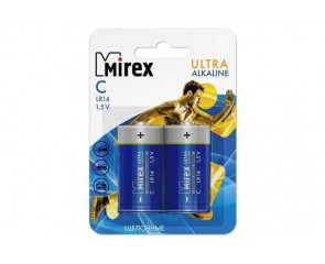 Батарейка алкалиновая Mirex LR14 / C 1,5V  цена за 2 шт (2/12/96), блистер (23702-LR14-E2)