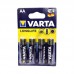 Батарейка алкалиновая VARTA LONGLIFE 4106 LR6 AA/4BL (цена за блистер 4 шт)