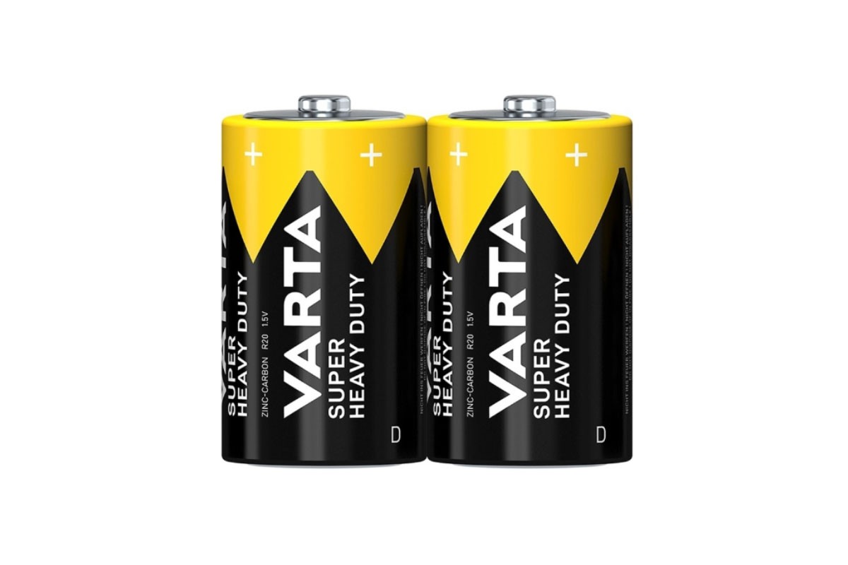 Батарейка солевая VARTA SUPER HEAVY DUTY R20/2SH (цена за спайку 2 шт)