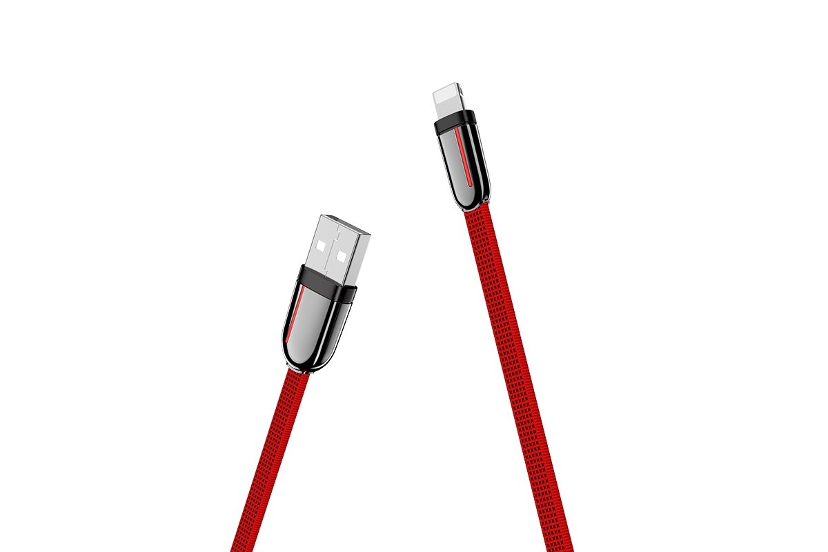 Кабель для iPhone HOCO U74 Grand charging cable for Lightning 1м красный
