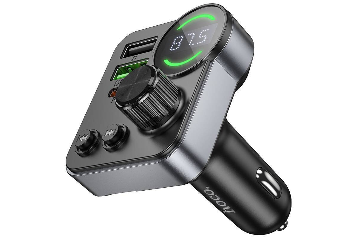 FM-Модулятор HOCO E86 Alegria 48W dual port PD30W+QC3.0 car (черный)