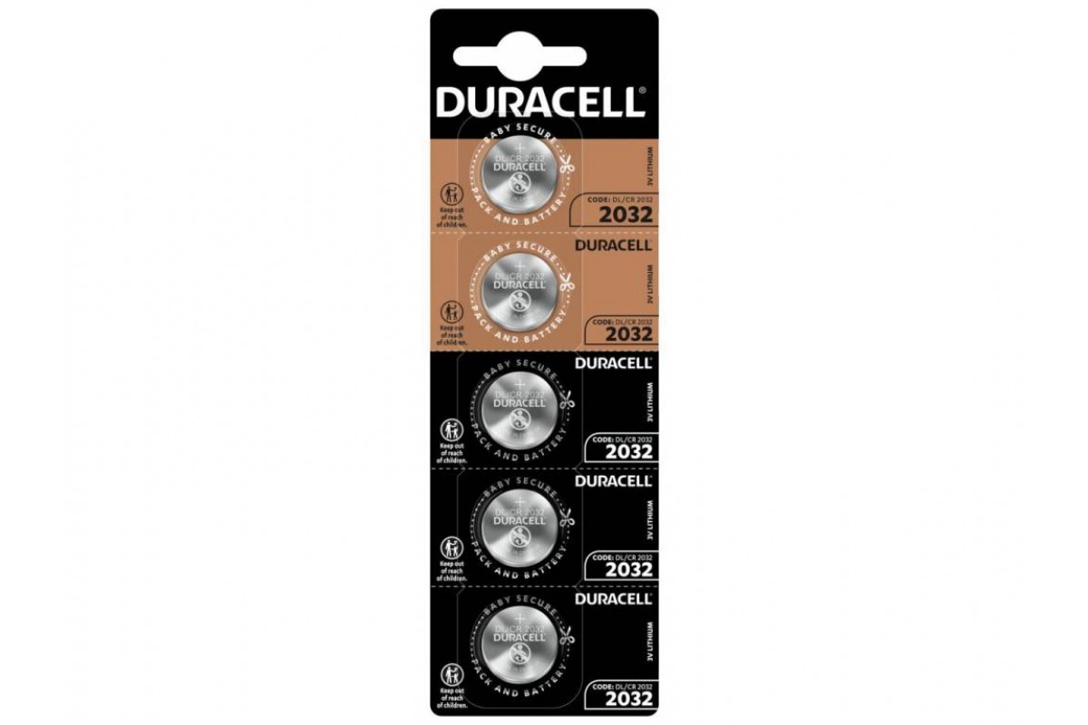 Батарейка литиевая Duracell DL2032 BL5 цена за блистер 5 шт