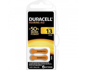 Батарейка часовая для слуховых аппаратов Duracell ZA13-6BL цена за блистер 6 шт