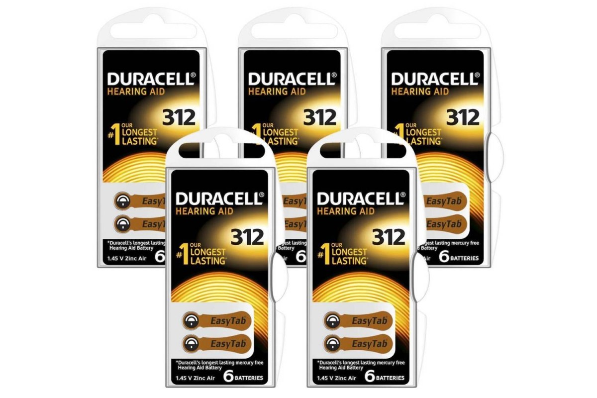 Батарейка часовая для слуховых аппаратов Duracell ZA312-6BL цена за блистер 6 шт