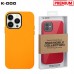 Чехол для телефона K-DOO MAG NOBLE COLLECTION MagSafe кожаный iPhone 14 (оранжевый)