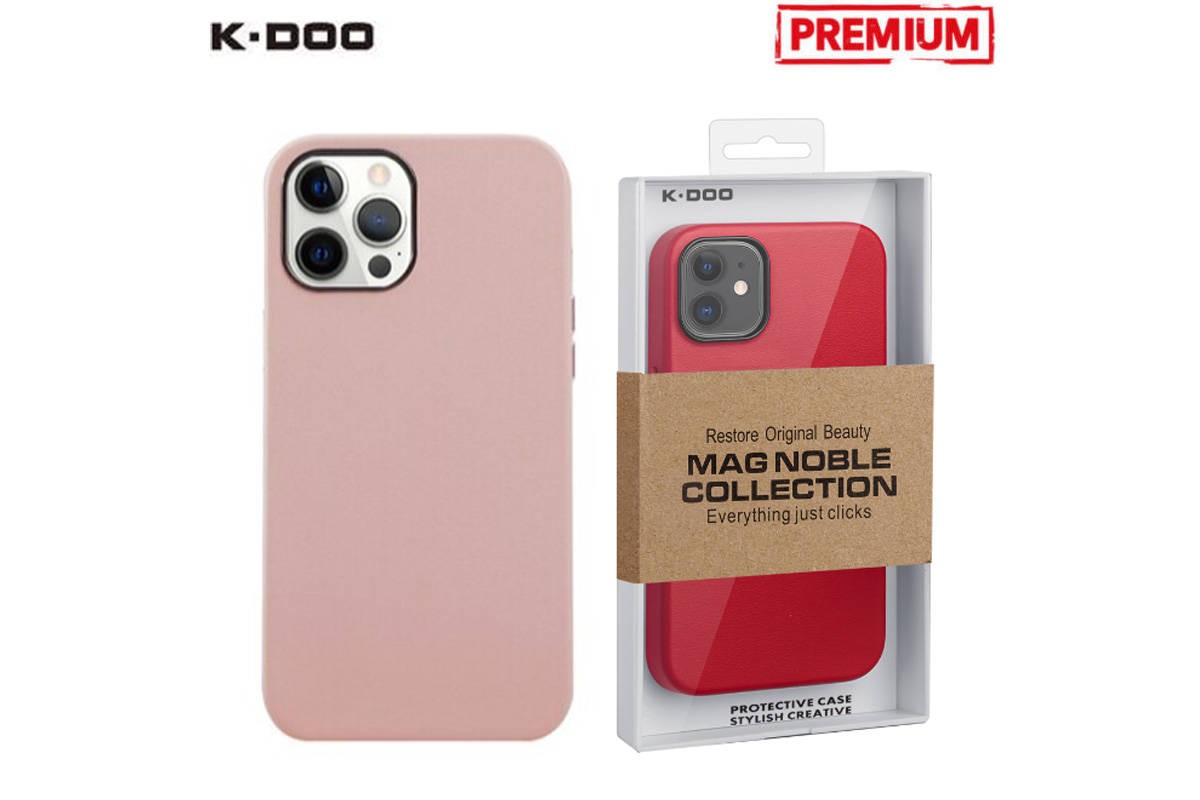 Чехол для телефона K-DOO MAG NOBLE COLLECTION MagSafe кожаный iPhone 14 PRO (розовый)