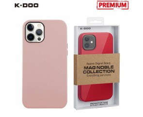 Чехол для телефона K-DOO MAG NOBLE COLLECTION MagSafe кожаный iPhone 14 PRO (розовый)
