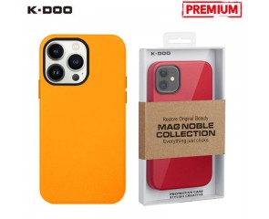 Чехол для телефона K-DOO MAG NOBLE COLLECTION MagSafe кожаный iPhone 14 PRO (оранжевый)