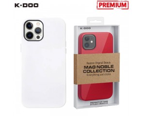 Чехол для телефона K-DOO MAG NOBLE COLLECTION MagSafe кожаный iPhone 14 PRO MAX (белый)