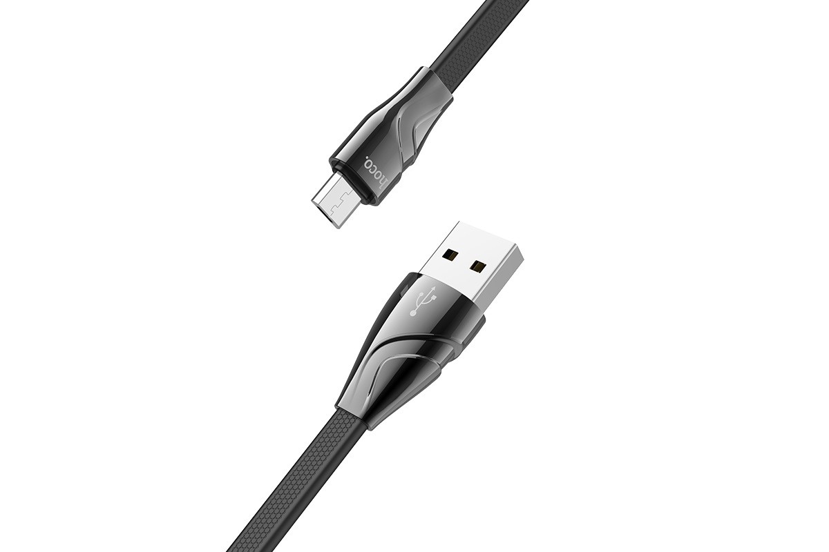 Кабель USB micro USB HOCO U57 Twisting charging data cable  (черный) 1 метр