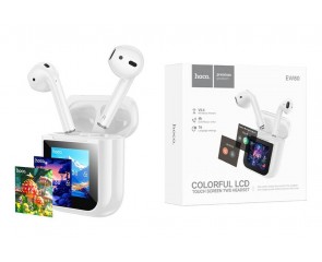 Наушники вакуумные беспроводные HOCO EW80 Magnificent true wireless touch screen BT headset (белый)
