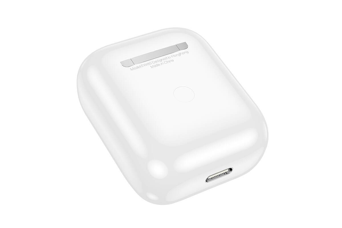 Наушники вакуумные беспроводные HOCO EW80 Magnificent true wireless touch screen BT headset (белый)