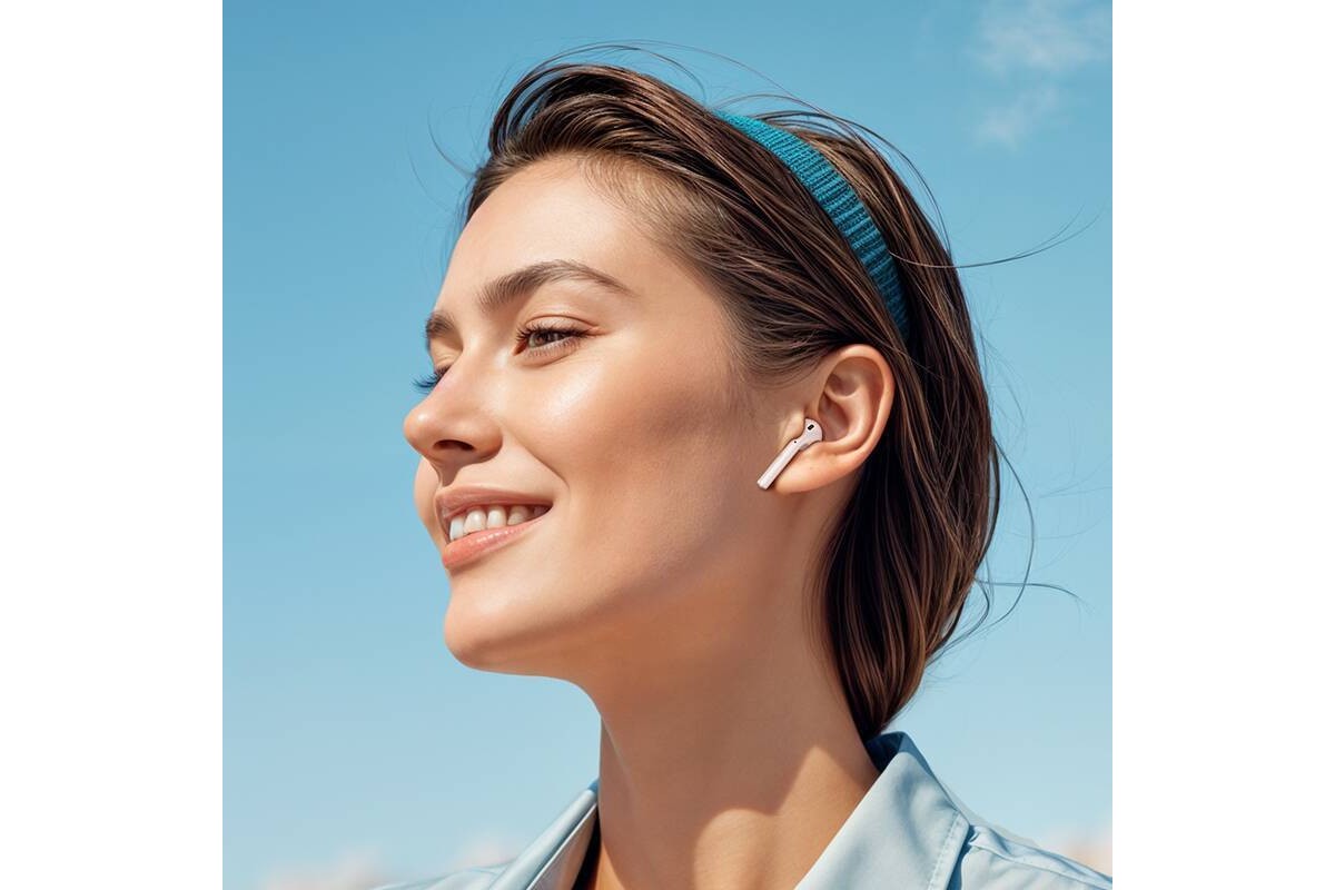 Наушники вакуумные беспроводные HOCO EW80 Magnificent true wireless touch screen BT headset (белый)