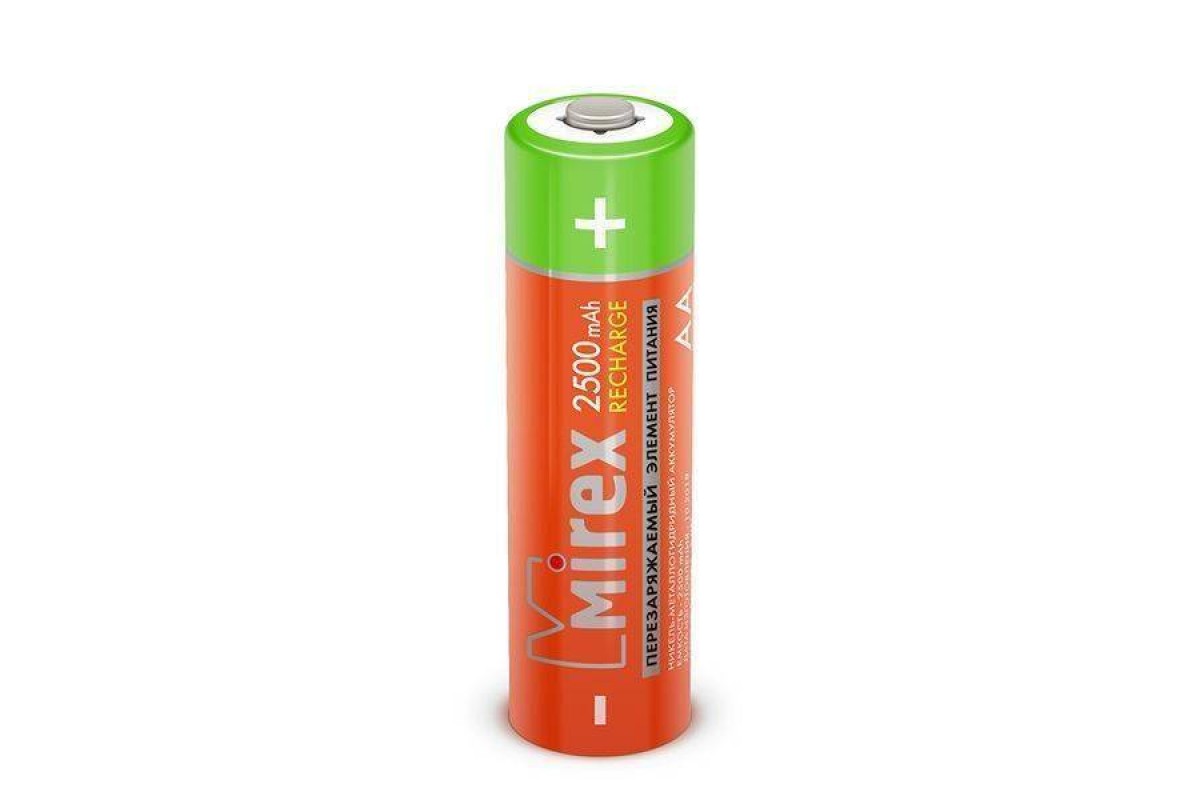 Аккумулятор Ni-MH Mirex HR6 / AA 2500mAh 1,2V цена за 2 шт (2/20/100), блистер (23702-HR6-25-E2)