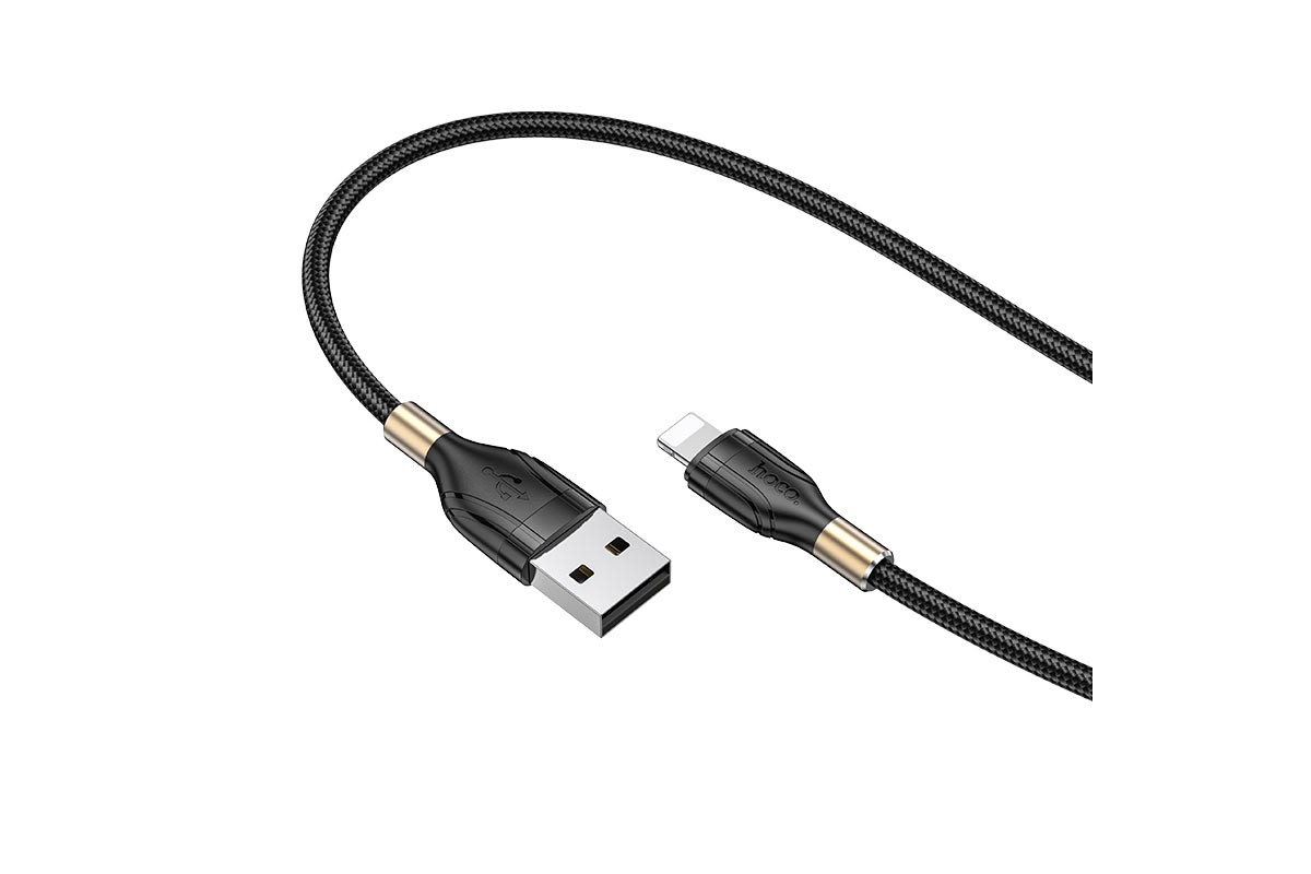 Кабель USB - Lightning HOCO U92, 2,4A черный 1,2м