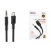 Кабель аудио BOROFONE BL25B AUX аудио кабель/3.5 mm jack - Type-C/ 1m/ черный