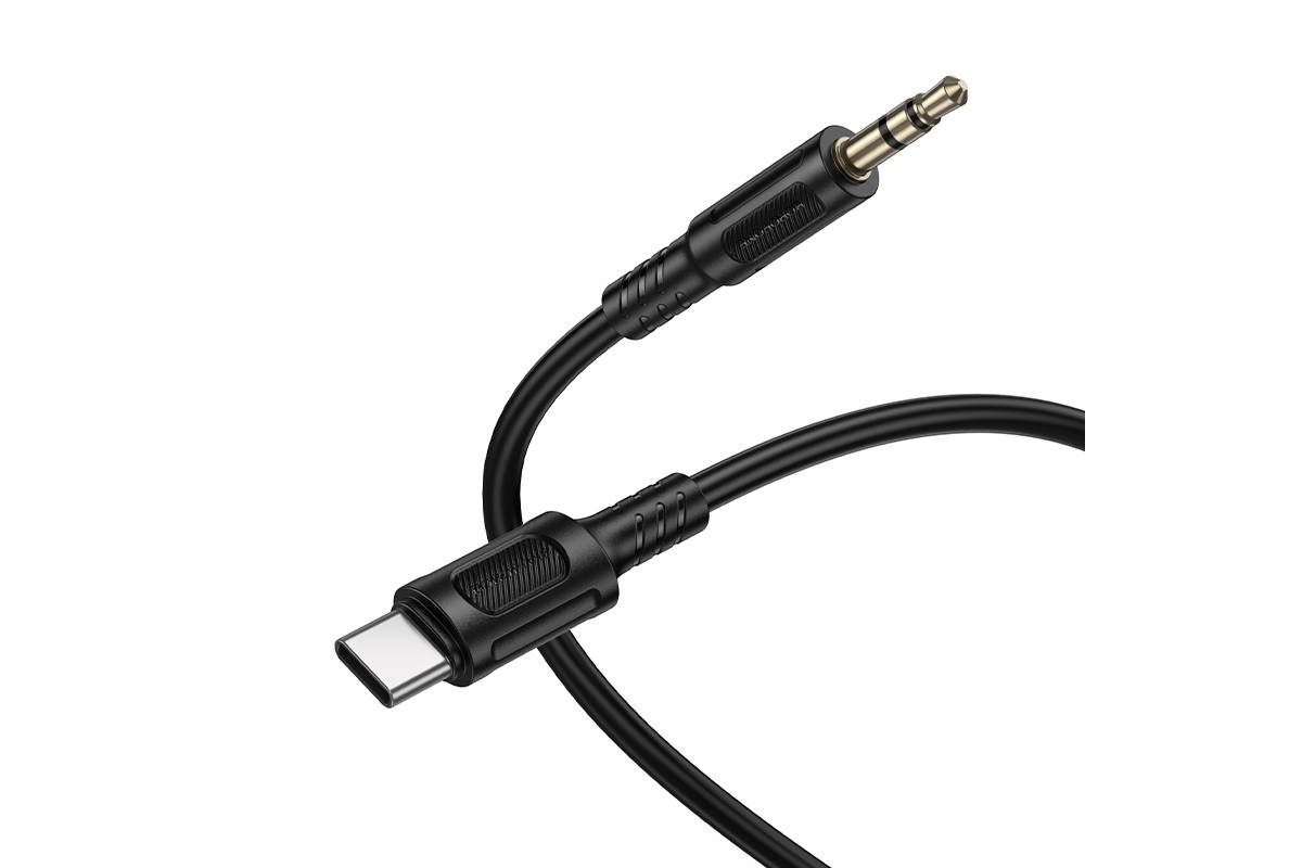Кабель аудио BOROFONE BL25B AUX аудио кабель/3.5 mm jack - Type-C/ 1m/ черный