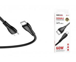 Кабель USB Type-C - USB Type-C BOROFONE BX121/ 1m/ 60W/ черный