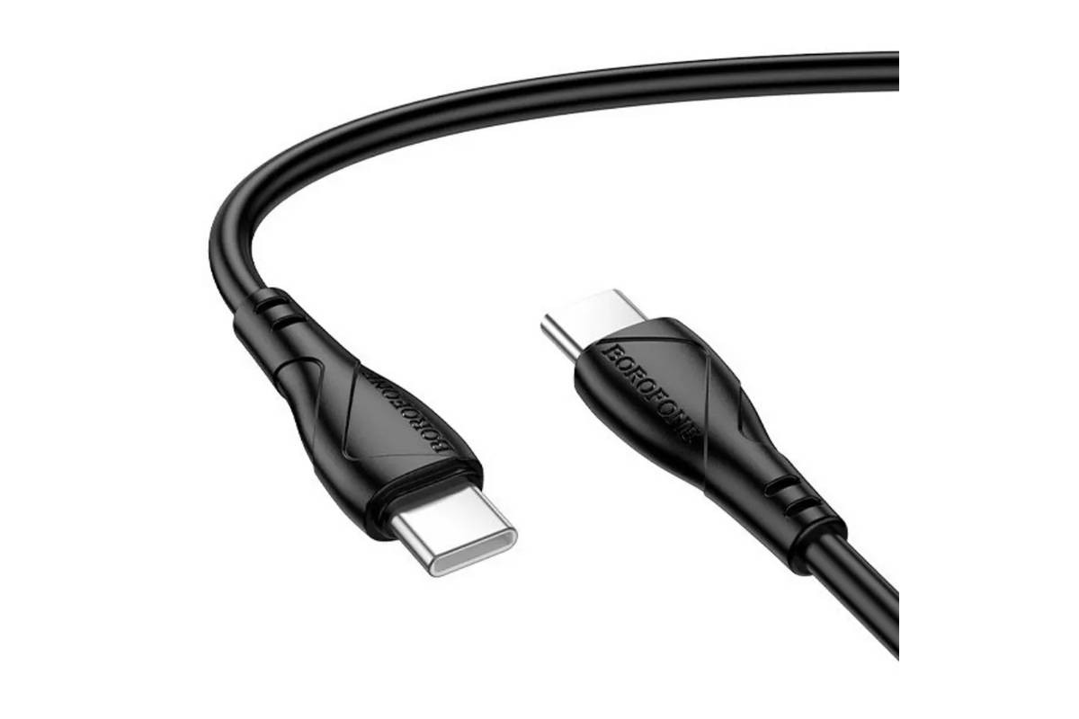 Кабель USB Type-C - USB Type-C BOROFONE BX121/ 1m/ 60W/ черный