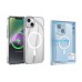Чехол силиконовый для iPhone 15 Plus (6,7)  HOCO Ice Shield series magnetic тонкий (прозрачный)