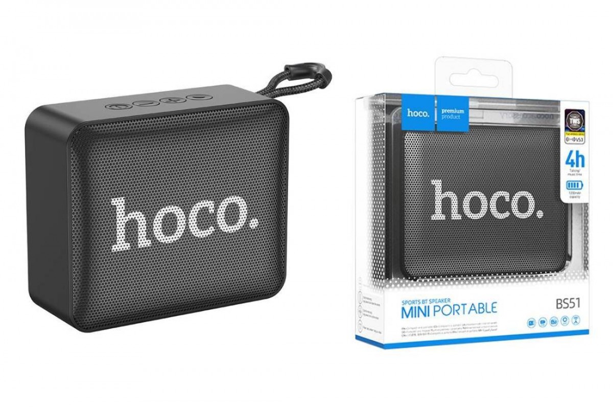 Портативная беспроводная колонка HOCO BS51 Gold brick sports BT speaker (черный)