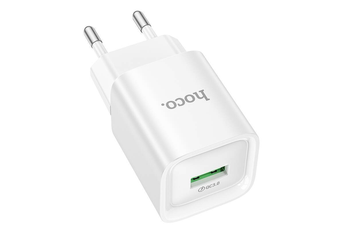 Сетевое зарядное устройство 2USB HOCO C145A Charm single port (один порт)QC3.0 (белый)