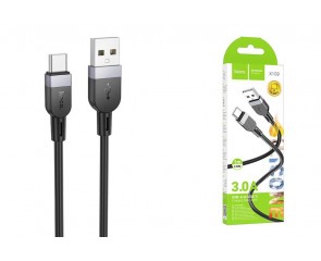 Кабель USB - USB Type-C HOCO X109 Energy silicone (черный) 1м силиконовый