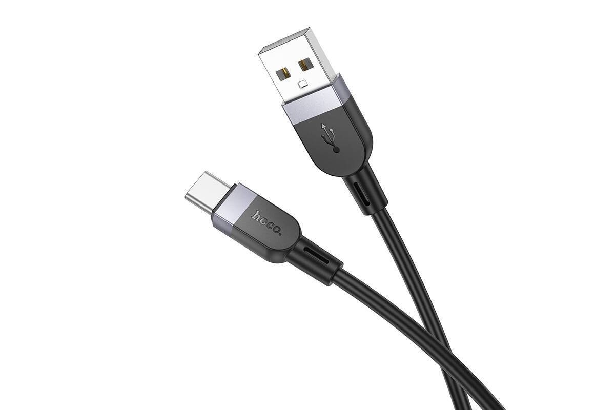 Кабель USB - USB Type-C HOCO X109 Energy silicone (черный) 1м силиконовый