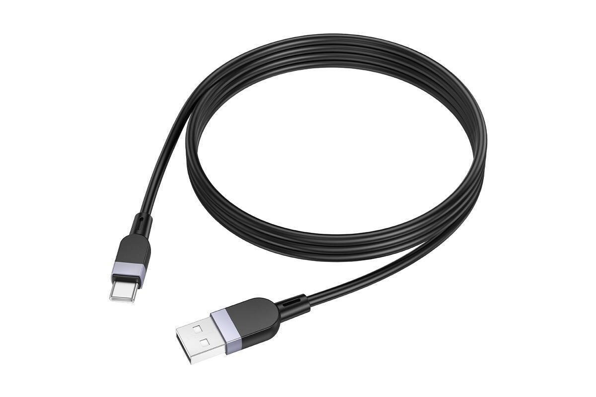 Кабель USB - USB Type-C HOCO X109 Energy silicone (черный) 1м силиконовый