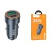 Автомобильное зарядное устройство АЗУ USB + USB-C HOCO Z57A Glorious PD30W+QC3.0 car charger (металлик)