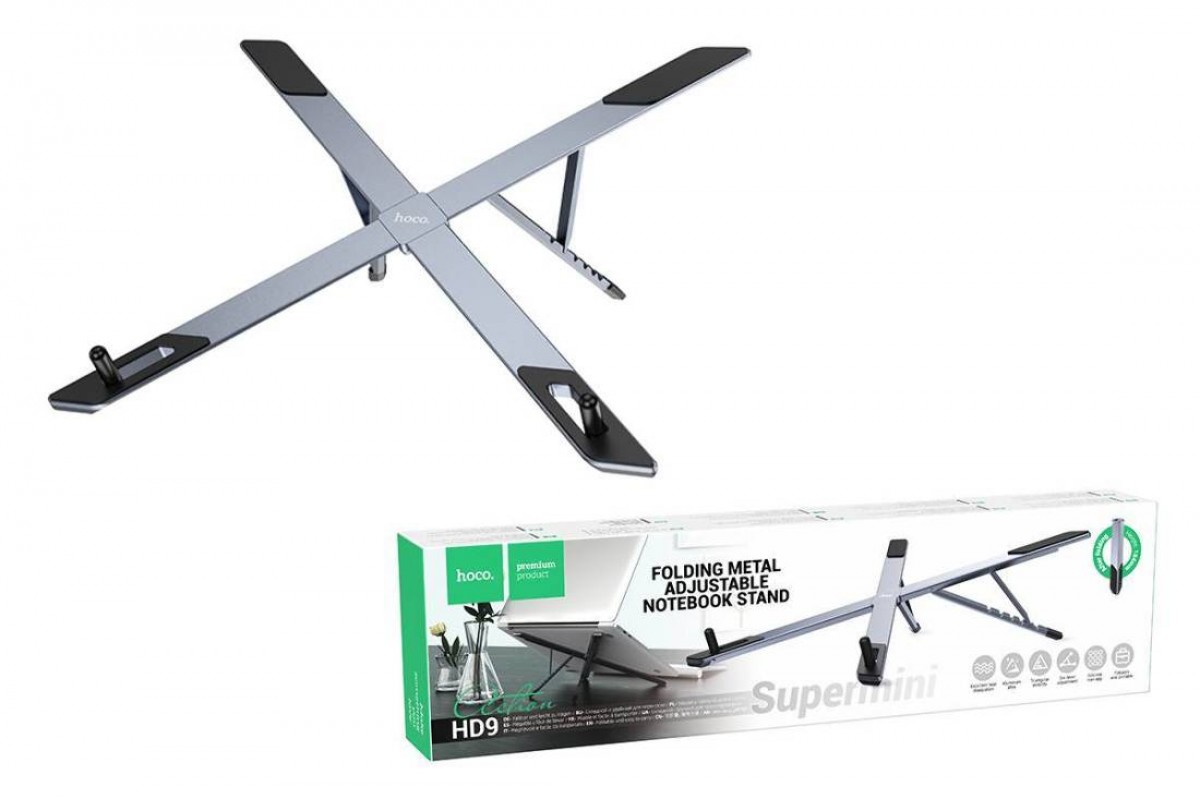 Подставка для планшета HOCO HD9 Action metal folding notebook holder (черный)