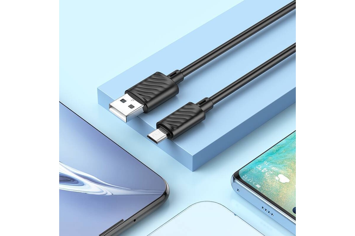 Кабель USB - MicroUSB HOCO X88 (белый) 2м