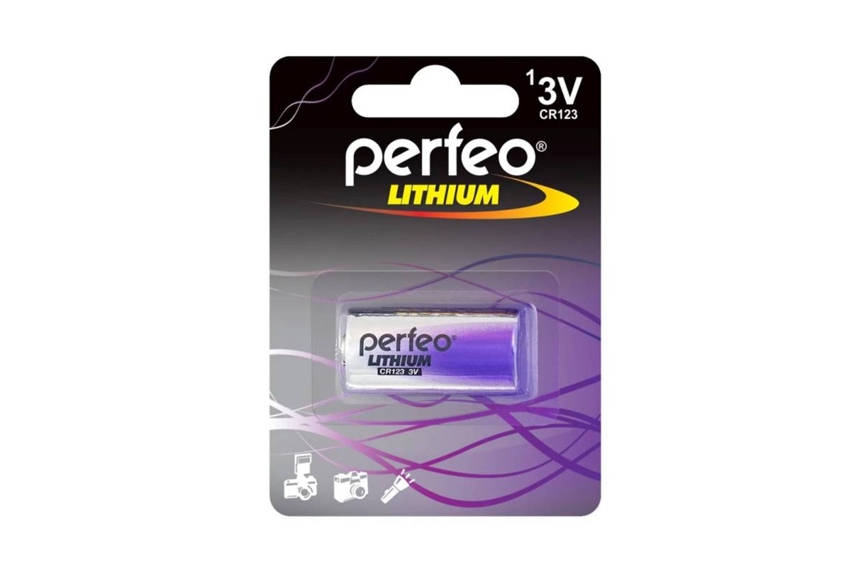Батарейка литиевая Perfeo CR123/1BL Lithium цена за блистер 1 шт