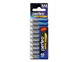 Батарейка алкалиновая Perfeo LR03 AAA/10SHRINK CARD Super Alkaline цена за спайку 10 шт