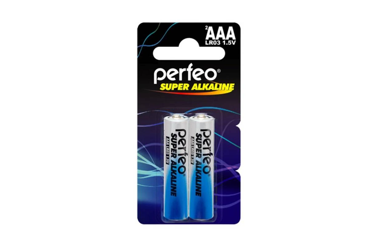 Батарея щелочная Perfeo LR03 AAA/2BL mini Super Alkaline цена за блистер 2  шт
